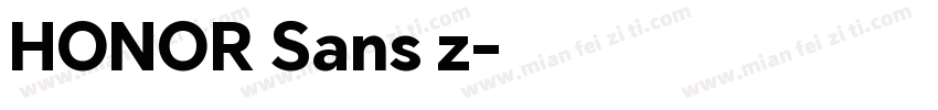 HONOR Sans z字体转换